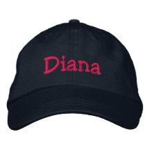 Casquette de baseball brodée par nom de Diana
