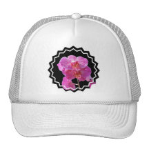 Casquette de baseball rose de floraison d'orchidée