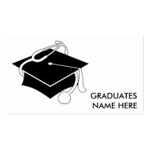 casquette d'obtention du diplôme d'étudiant en méd cartes de visite professionnelles