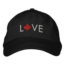 Casquette du Canada d'amour - chapeau de feuille d Casquette Brodée