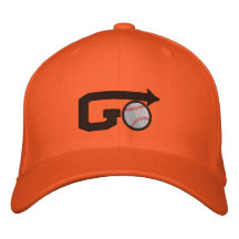 Casquette orange de COTG FlexFit Casquettes Brodées