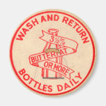 Casquette vintage de bouteille à lait magnets pour réfrigérateur