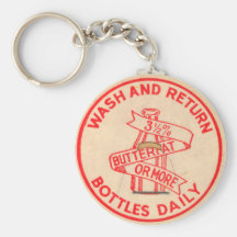 Casquette vintage Keychain de bouteille à lait Porte-clé