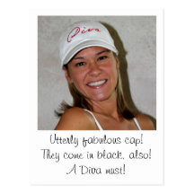 Casquettes de DIVA chez www.zazzle.com/LadyDenise  Cartes Postales