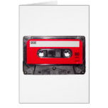 cassette rouge d'étiquette des années 80 carte de vœux