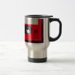 cassette rouge d'étiquette des années 80 tasses à café