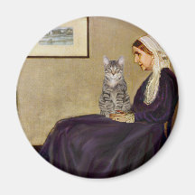 CAT (chat tigré 1) - mère de siffleurs Magnets