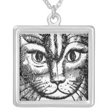 CAT GRAVANT À L'EAU-FORTE LE COLLIER STERLING