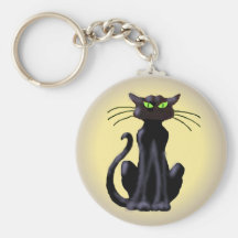 CAT NOIR par SHARON SHARPE Porte-clefs