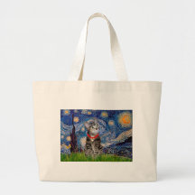 CAT (Tabby2) - nuit étoilée Sac En Toile