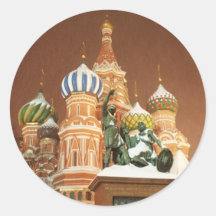 Cathédrale de la Russie Autocollants Ronds