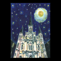 Cathédrale de nuit étoilée posters