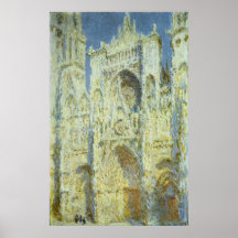 Cathédrale de Rouen, lumière du soleil occidentale Posters