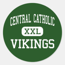 Catholique central - Vikings - haut - Allentown Autocollant