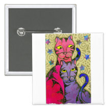 CatNStars Badges Avec Agrafe