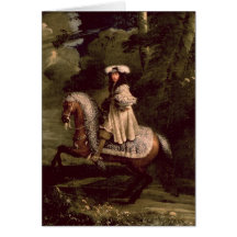 Cavalier dans le bleu cartes de vœux