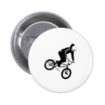Cavalier de BMX en noir et blanc Badges Avec Agrafe