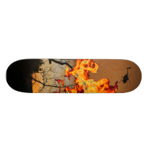 cavalier de flamme plateau de skate