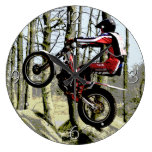 Cavalier de procès de motocyclette horloges murales