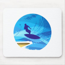Cavalier de vague surfers tapis de souris
