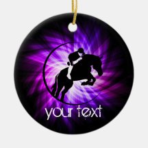 Cavalier pourpre ornements de noël