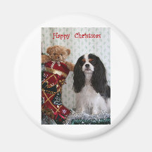 Cavalier tricolore de Noël Aimants