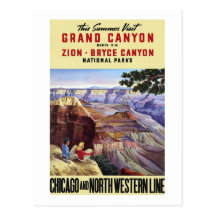 Ce canyon grand de visite d'été carte postale