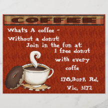 Ce qui est un café - sans beignet ! prospectus en couleur