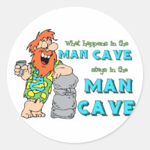 Ce qui se produit dans les séjours de caverne d'ho autocollant rond