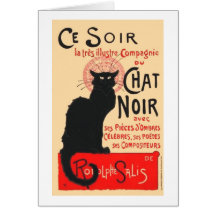 Ce Soir Le Chat Noir, Théophile Steinlen Cartes De Vœux