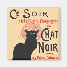 Ce Soir Le Chat Noir, Théophile Steinlen Magnets Pour Réfrigérateur