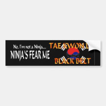 Ceinture noire de TKD Autocollant Pour Voiture