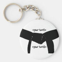 Ceinture noire Keychain d'arts martiaux faits sur  Porte-clé