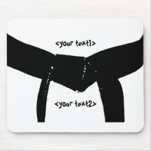 Ceinture noire Mousepad d'arts martiaux faits sur  Tapis De Souris
