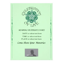 Célébration commémorative de la vie - conception c invitation