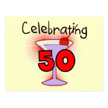 Célébration de 50 T-shirts et cadeaux Carte Postale