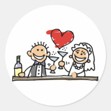 Célébration de mariage autocollants