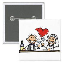 Célébration de mariage badge avec épingle