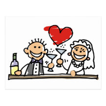Célébration de mariage carte postale