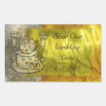 Célébration de mariage d'or autocollants