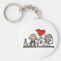 Célébration de mariage porte-clé