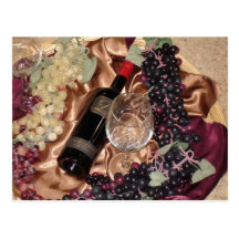 Célébration d'invitation de partie de vin carte postale