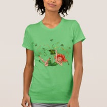 Célébrez la fille irlandaise de shamrock t-shirts