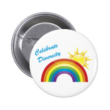 Célébrez les boutons de Sun d'arc-en-ciel de diver Badges Avec Agrafe