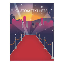Célébrité de tapis rouge carte postale