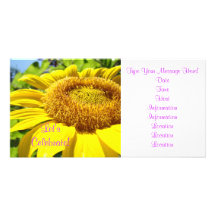 Célébrons ! Cartes de tournesol d'invitations Modèle Pour Photocarte