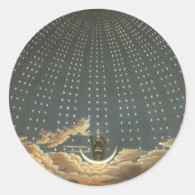 Céleste vintage, astronomie, reine de la nuit autocollants