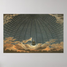 Céleste vintage, astronomie, reine de la nuit poster