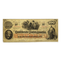 Cent dollars d'états de l'Amérique confédérés Photo