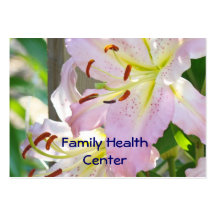 Centre médical floral de santé de cartes de visite cartes de visite personnelles